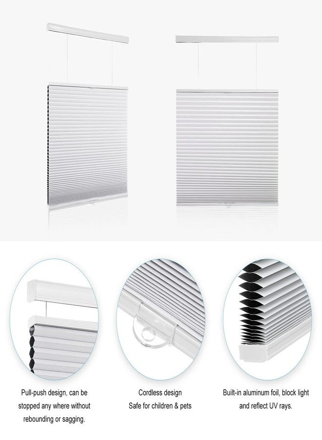 MYshade Top Down Bottom Up Shade Cordless Cellular Shades Blackout Blinds for Indoor Windows Room Darkening Window Blinds & Shades Easy to Install 34" W X 72" H (White) - Image 2